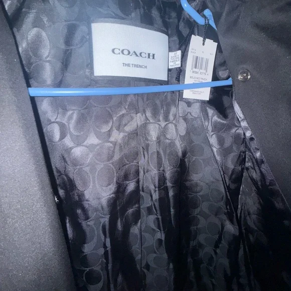 Signature coach black trenchcoat with monogram lining - Picture 14 of 15